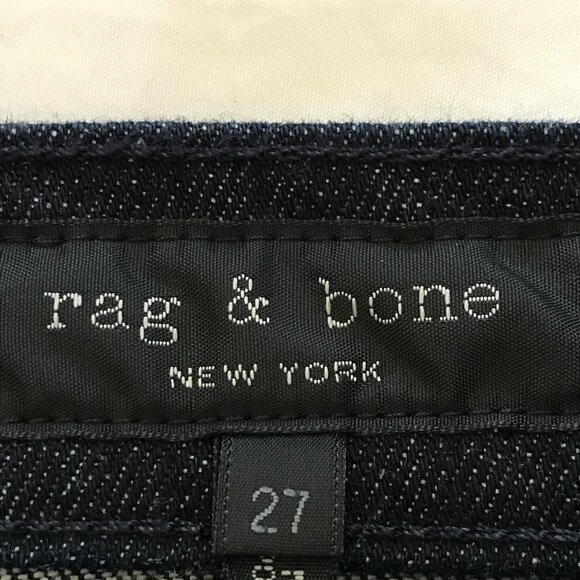 Rag & Bone Jeans Women 27 Black Mid Rise Stretch Straight Leg Preppy 17169 - Picture 3 of 11